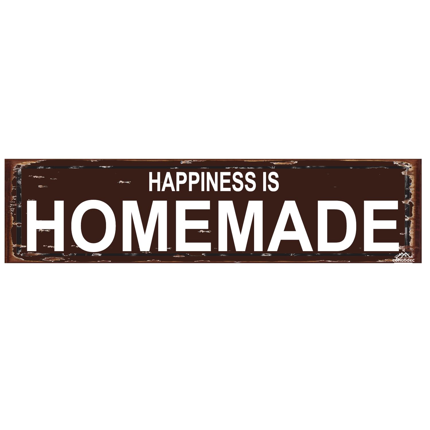 Happiness is Homemade Rustic Metal Sign 4x16 Inch - Farmhouse Home Decor