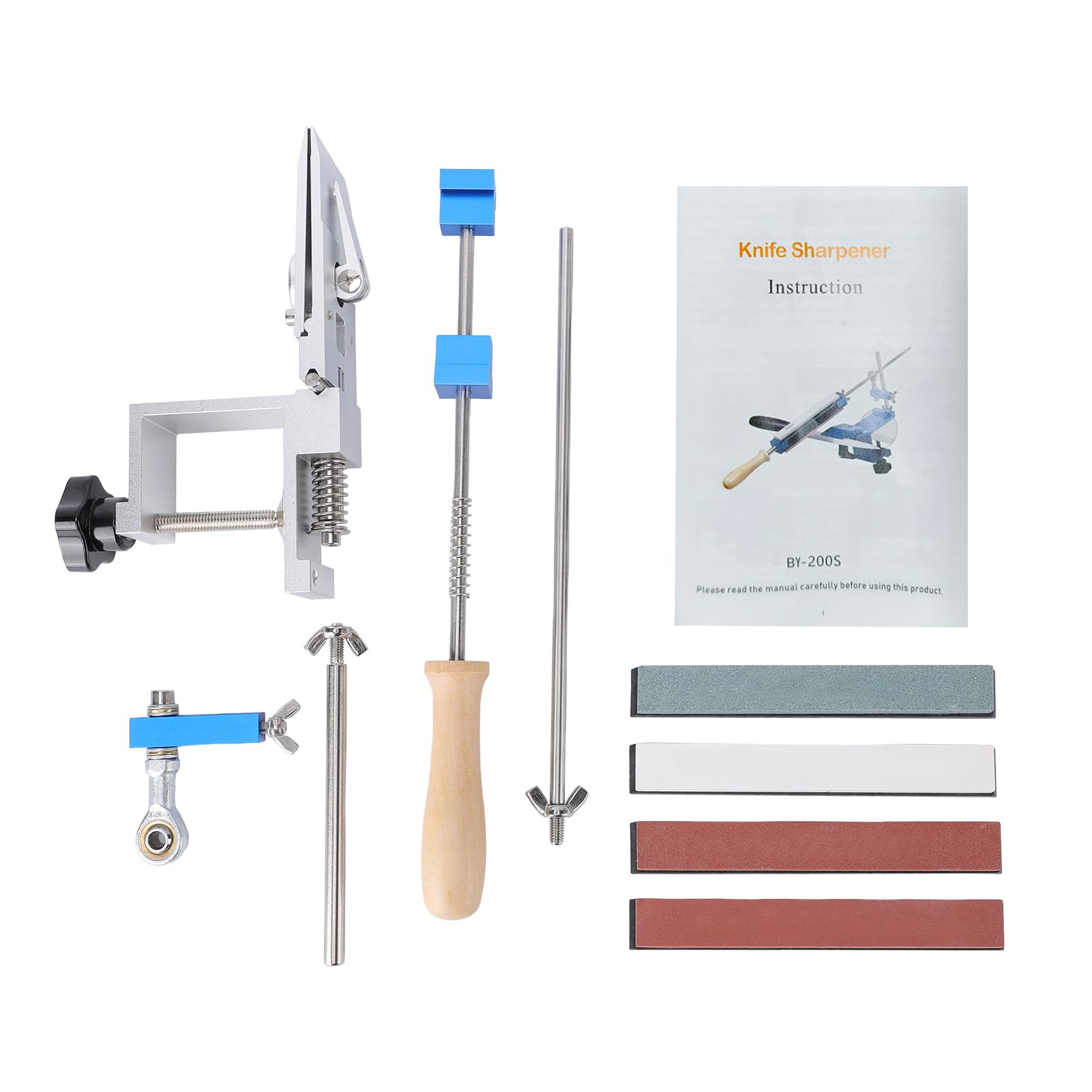 de Afilado Guiado con Piedra de Afilar Profesional para Cuchillas Cocina y Exteriores, Afilador Cuchillas Aleación Aluminio Alta Resistencia para Principiantes y Expertos
