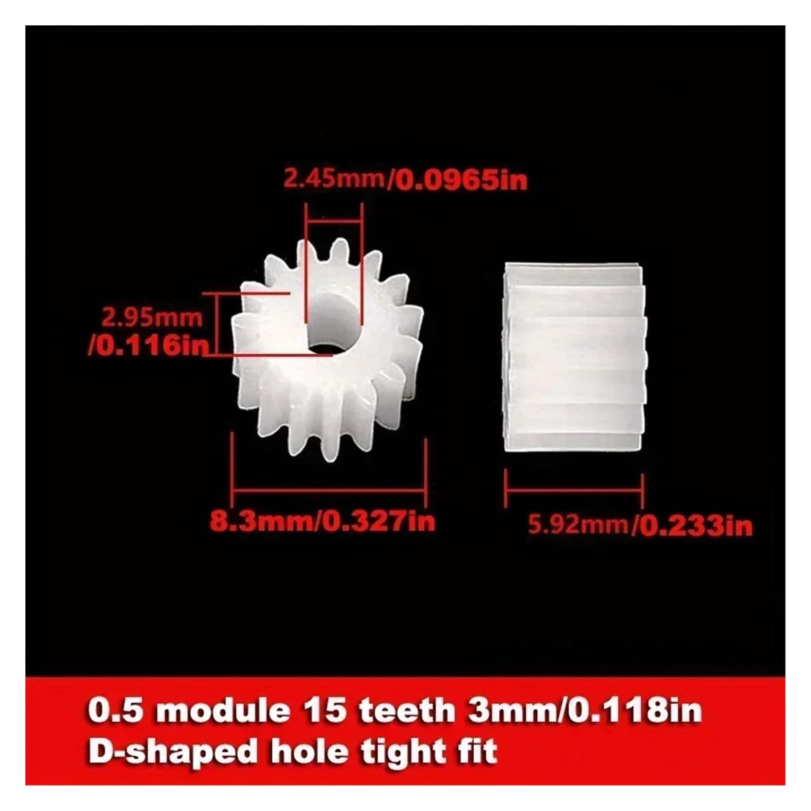 Set di Ingranaggi in plastica con motoriduttore N20, cremagliera e pignone