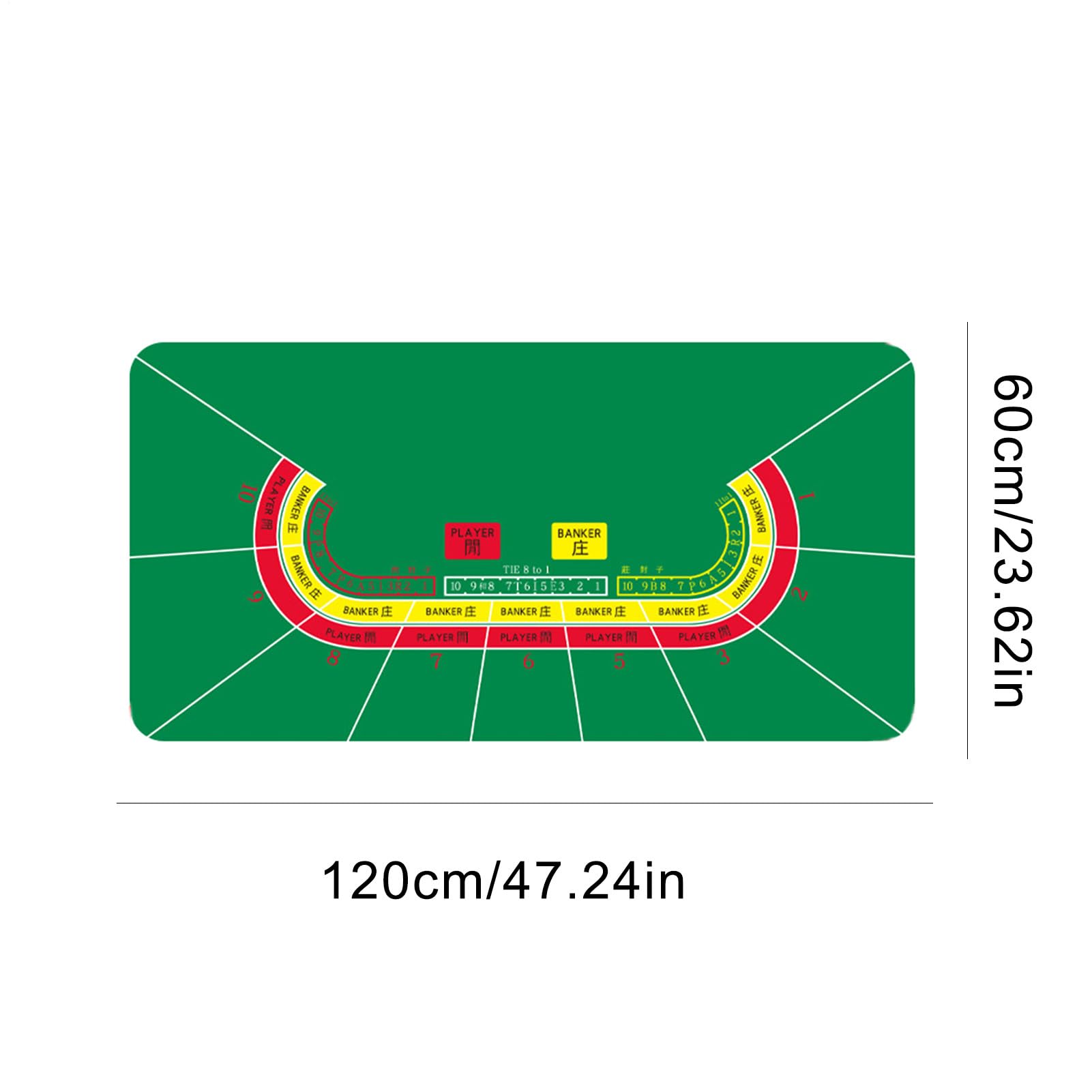 Copertura per tavolo da gioco, Copertura per tavolo da poker,Tappetino da poker Holdem 120x60 cm - Copritavoli per carte antiscivolo per feste di , raccolte fondi, raduni, feste a tema, serate di