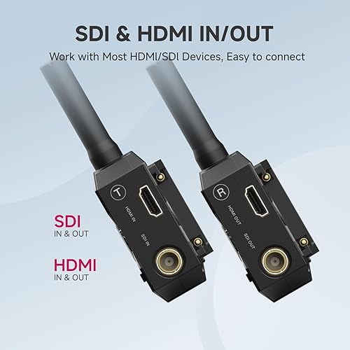 Vista 43 de Accsoon Transmisor y receptor de video HDMI inalámbrico CineView HE, transmisor de cámara HDMI UVC Livestream de 1200 pies RNG. 60 ms LAT, hasta 4