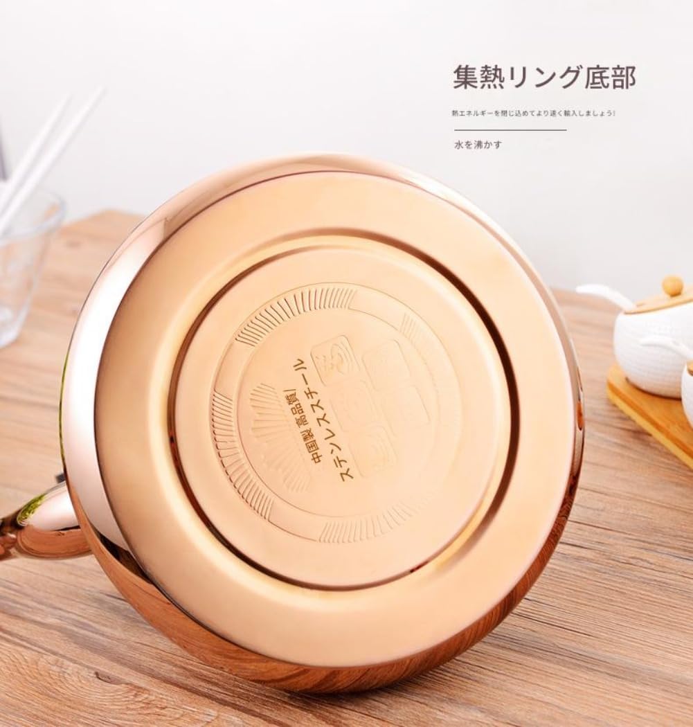 おしゃれ やかん ホイッスルケトル ケトル 304ステンレス鋼 家庭用電磁調理器 ガス 一般 1L/1.5L/2L/3L/4L/5L