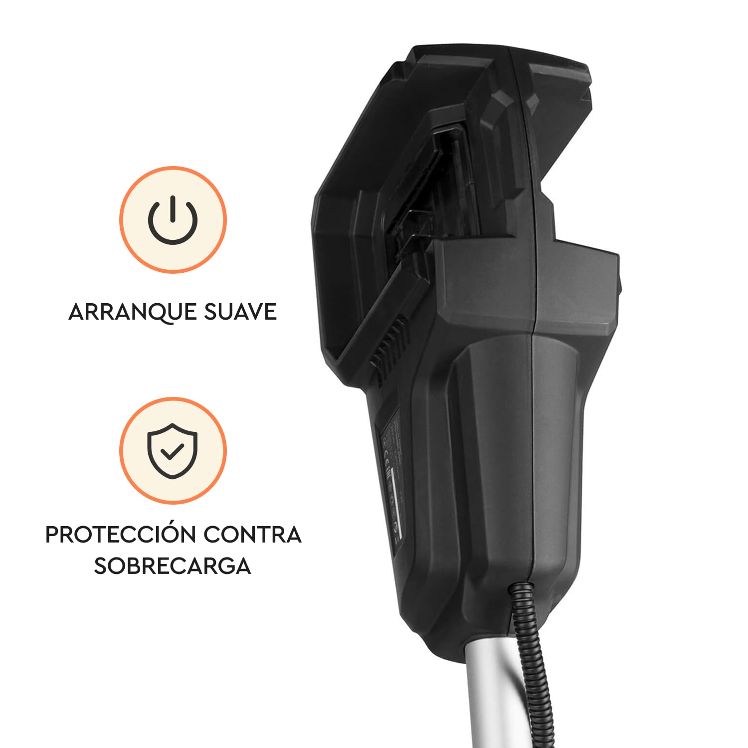 Desbrozadora Inalámbrica DTC-200BC Dual 2x20V - Cortabordes a Batería con Corte 350 mm y Cuchilla 3T 255 mm, 7000 RPM y Función Reversa - Kit Que Incluye 2 Baterías 4Ah y Cargador Dual - por Dnipro-M