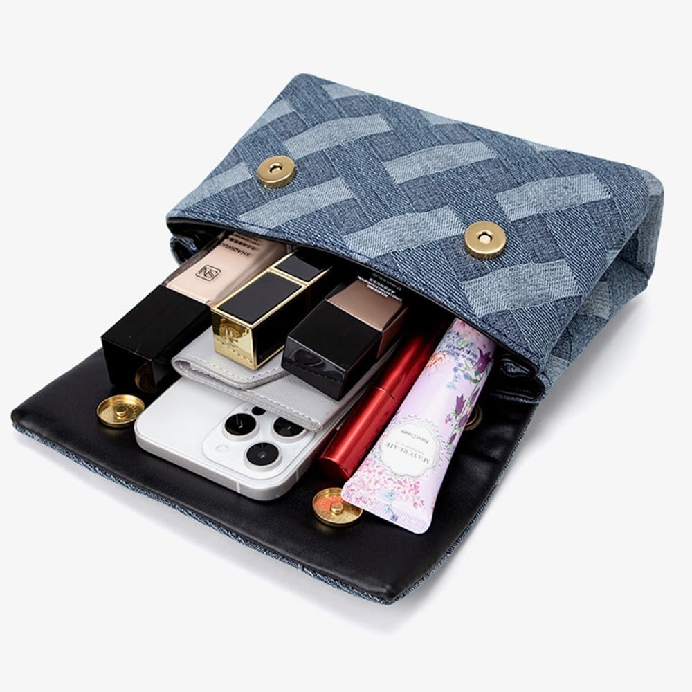 Rejolly Rainbow Stripe Crossbody Shoulder Bag for Women Color Blocking PU Leather Colourful Purse with Chain Strap | PU Leather, with Chain Strap - Image 5