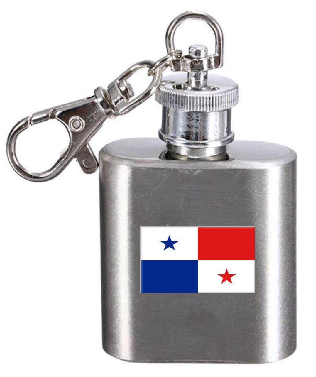 Porte-clés flasque cadeau original gravure drapeau panama