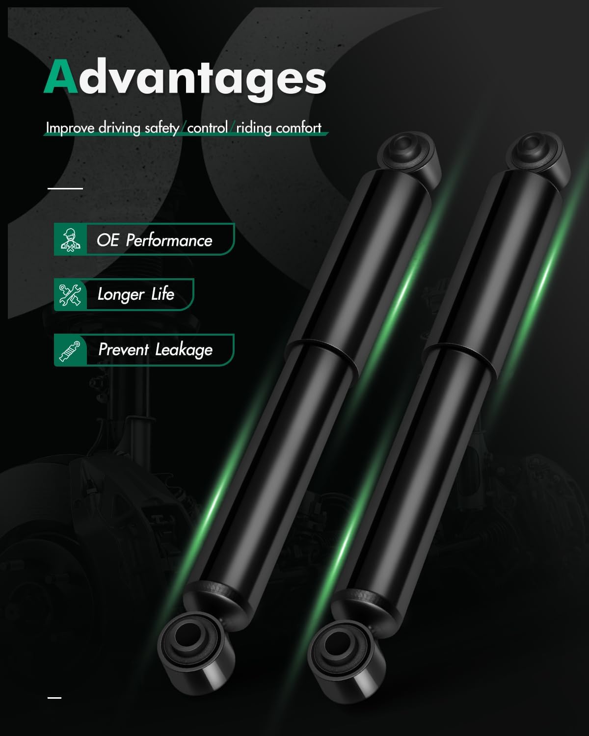 Shocks Struts,SCITOO Rear Shock Absorbers Fit for 2004-2008 for Chevrolet for Malibu 343454 5780 Strut Assembly accessory Set of 2