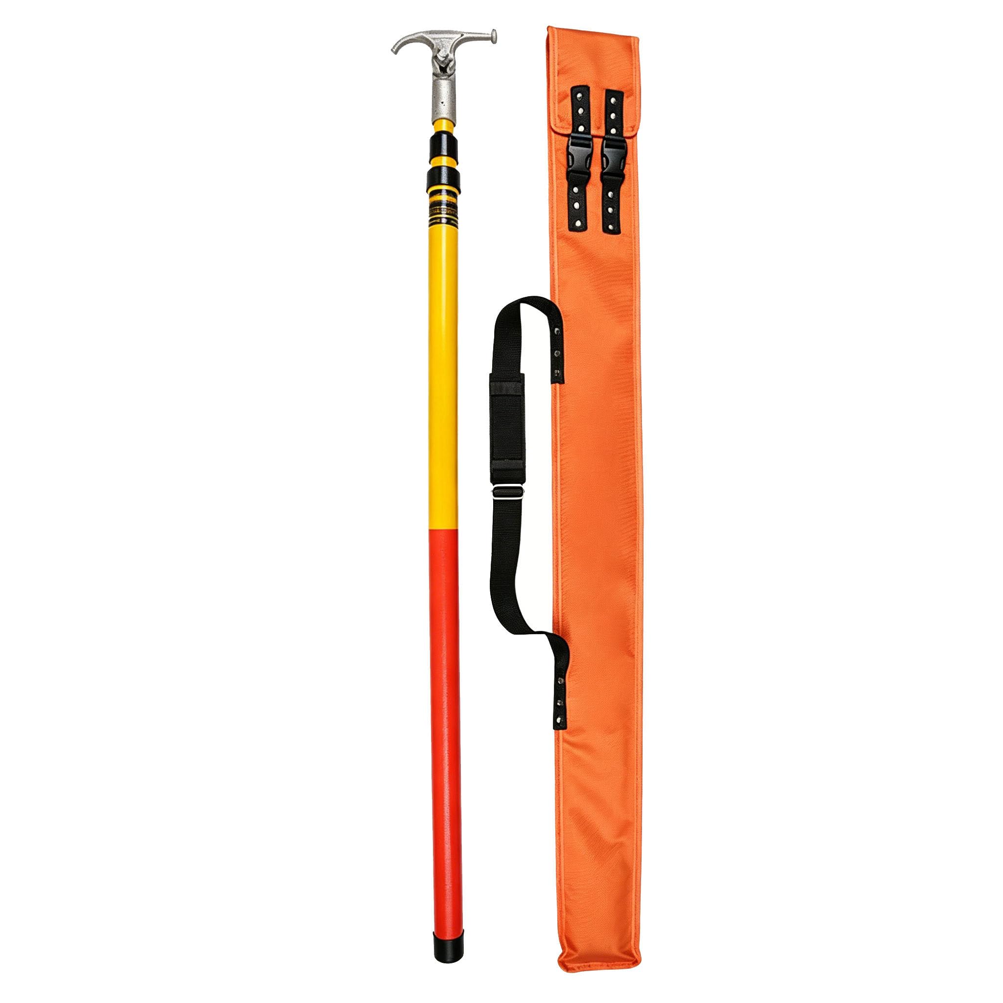 YEHOZZ Portable Hot Stick Rescue Hook,Lightweight Anti-Electrocution Rescue Pole for, Electrical Safety Tool Insulated Rescue Hook, for Fire Electrician 7m/23ft