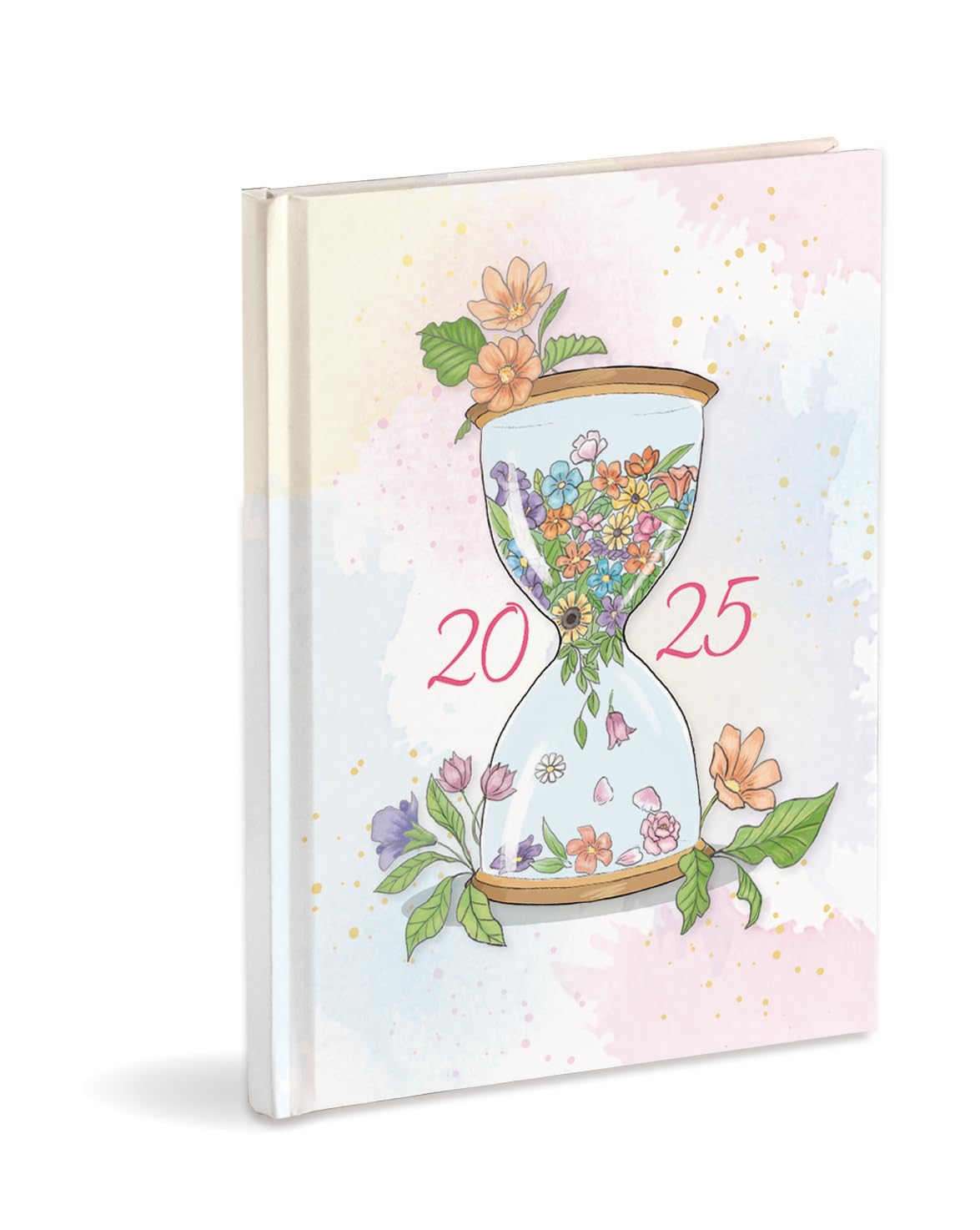 Daily Organiser Diary 2025 cm, 15 x 21 cm, Closed January-December 2025, Hardcover