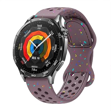 Sport Watch Strap for Huawei Watch GT 6 Pro 46mm/6/GT 5/5Pro/4/3/3Pro/2/2e/2Pro, 22mm Breathable Silicone Replacement Band for Huawei Watch 5 46mm/4/3/3Pro