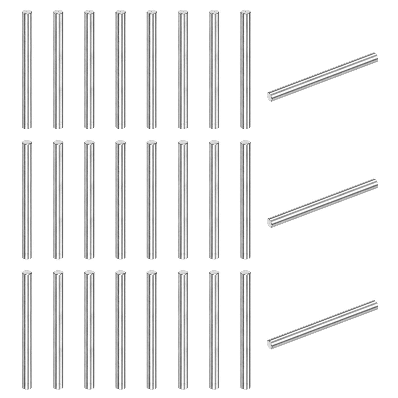 M METERXITY 50-Pack 3 x 35mm Dowel Pin, 304 Stainless Steel Support Pin Fastener Elements for Metal Devices/Wooden Projects