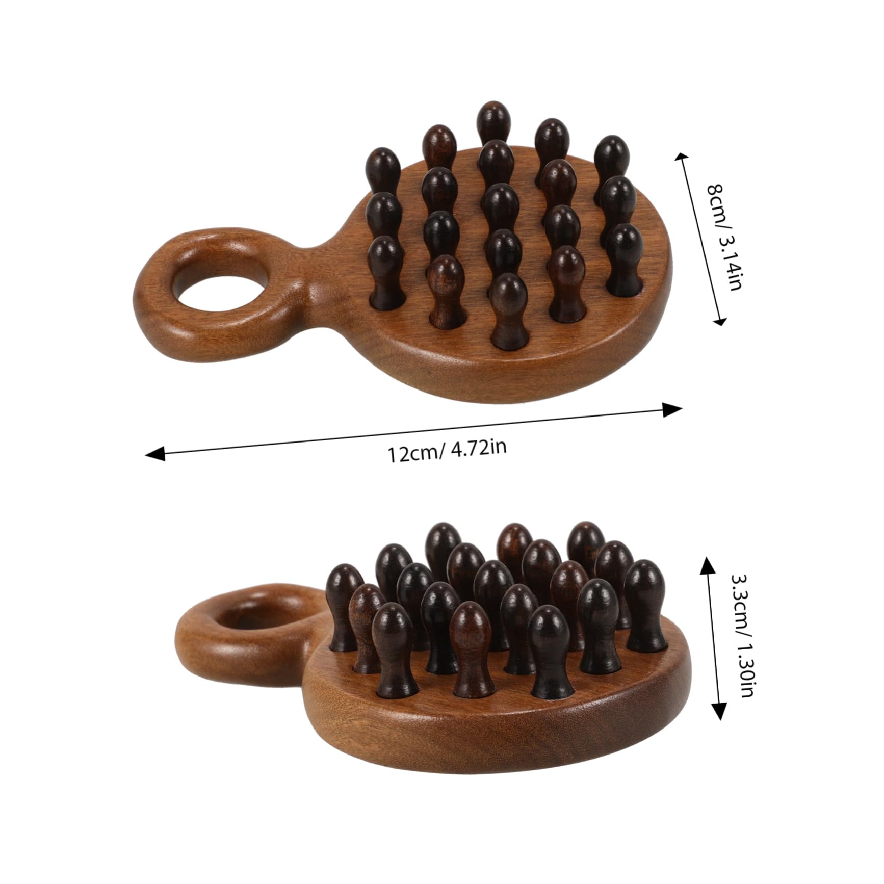 HOLIDYOYO Wooden Comb Scalp Massager Green Sandalwood Massage Tool and Spa Guasha Board