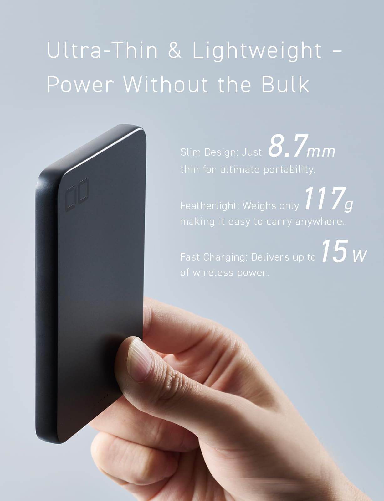 Amazon.com: CIO Qi2 Magsafe Charger, 5000mAh Ultra-Slim Magnetic