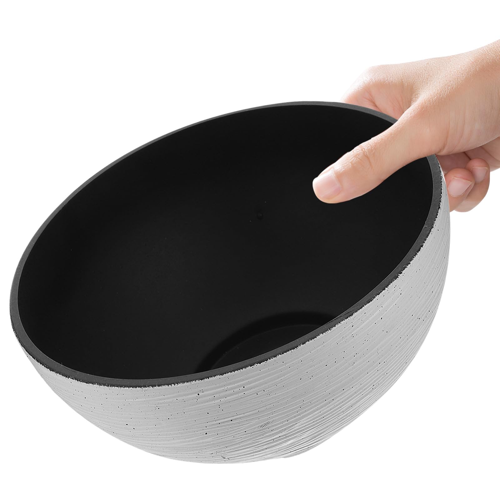 PACKOVE Pot de Fleur Intérieur Blanc Grand de Plantation Hydroponique pour Lotus et Nénuphar Jardinière Décorative Légère pour Balcon et Bureau Couleur Aléatoire