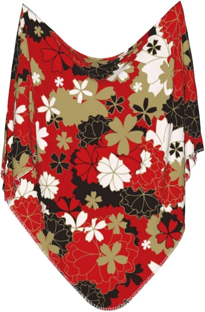 Amazon.co.jp: おくるみ ベビーバスタオル 和風 和柄 花 桜 ベビー
