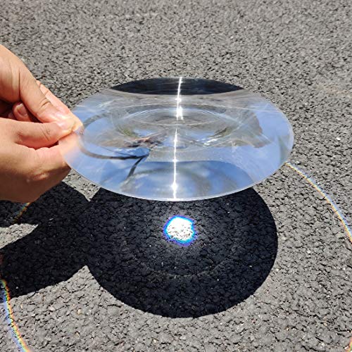 Image of Six Seasons Φ200mm(7.87 inch) Fresnel Lens, 100mm(3.94 inch) Focal Length PMMA, 2.5X Magnifier for Optical Thermal Experiments, Precision Inspection & Spotlight Modification