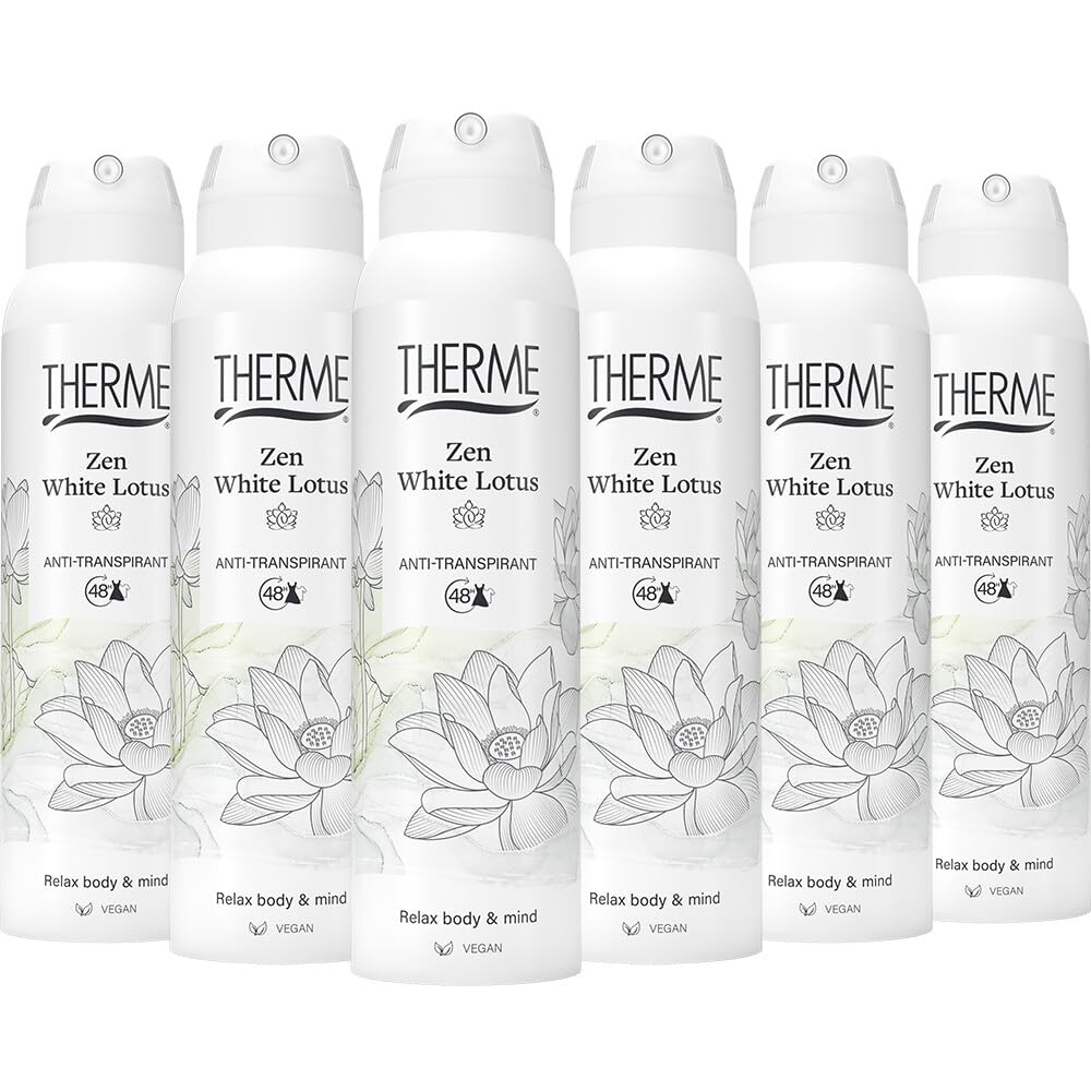 6x Therme Anti-Transpirant Zen White Lotus 150ml