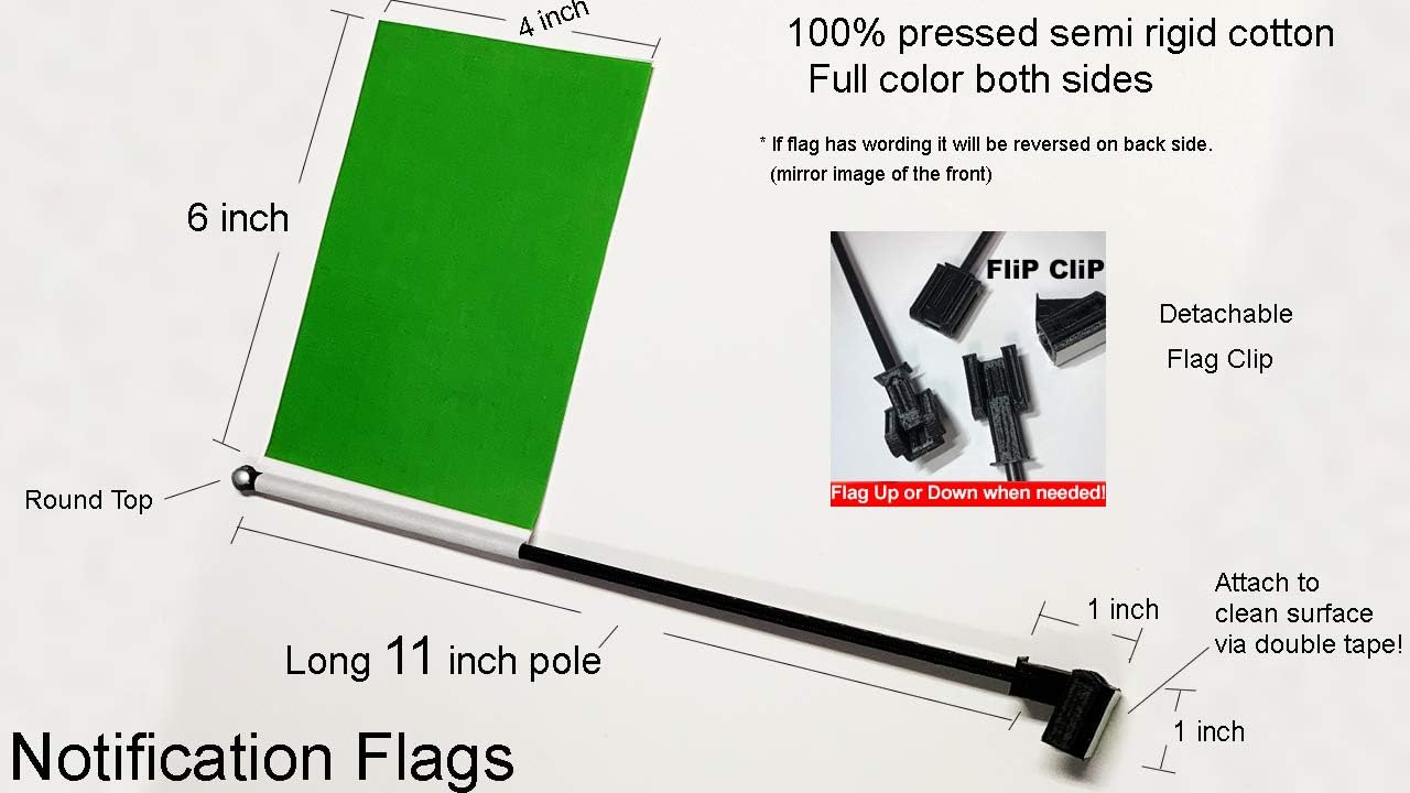 Green Desk Flag with Flag Up Flag Down Flip Clip Pomodoro Status Alert Office : Office Products