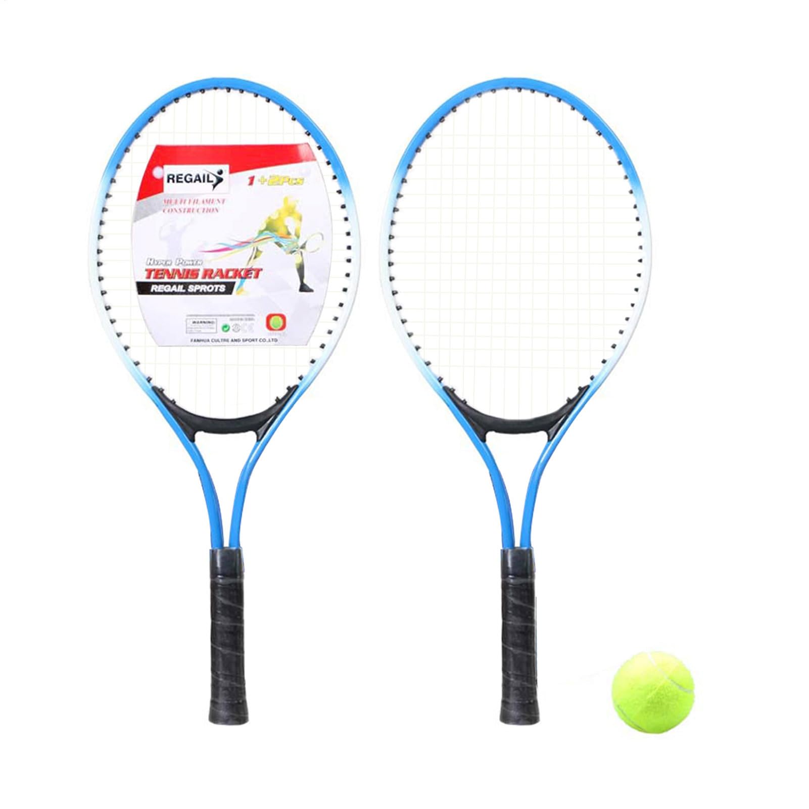 Set di Racchette da Tennis per - Racchetta da Tennis per Giovani, Racchetta da allenamento Junior | Attrezzature da Tennis Amichevole per principianti leggeri, Design Swing Facile con s
