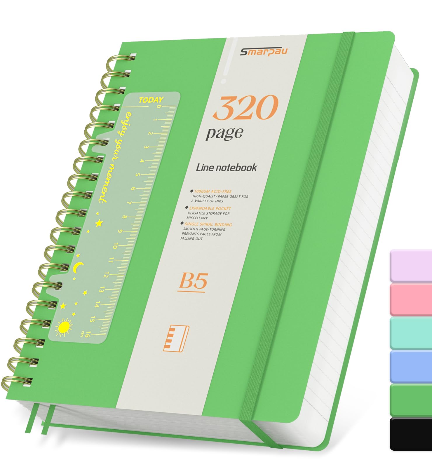 Smarpau B5 Spiral Notebooks 320 Pages
