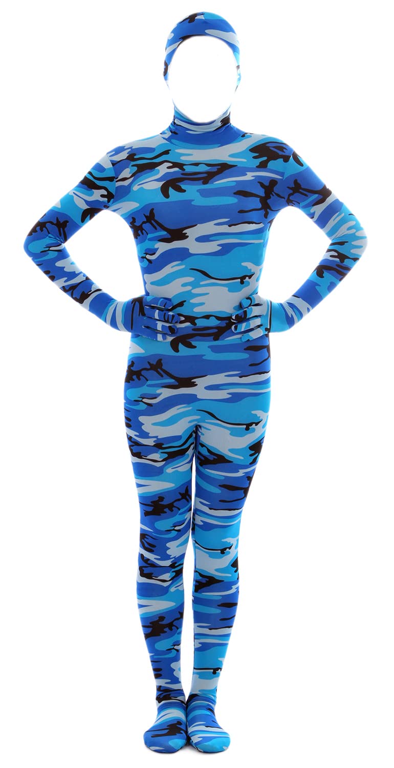 Aniler Men's and Women's Spandex Open Face Full Body Zentai Costume Bodysuit