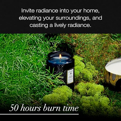 Image of Voluspa Moso Bamboo, Small Candle Jar, 5.5 oz, 50 Hour Burn Time, Coconut Wax for Clean Burning, Handcrafted in the USA