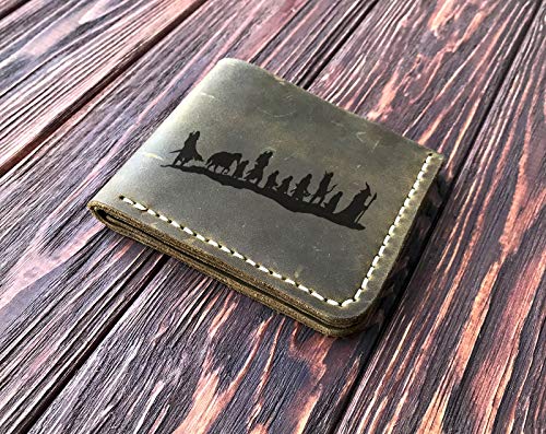 The Fellowship Of Ring Wallet, Lord Rings Wallet, Gift for Him, Personalized Mens Wallet, Handmade Leather Wallet, Mens Gift For Father, Husband Gift, Boyfriend Gift k712