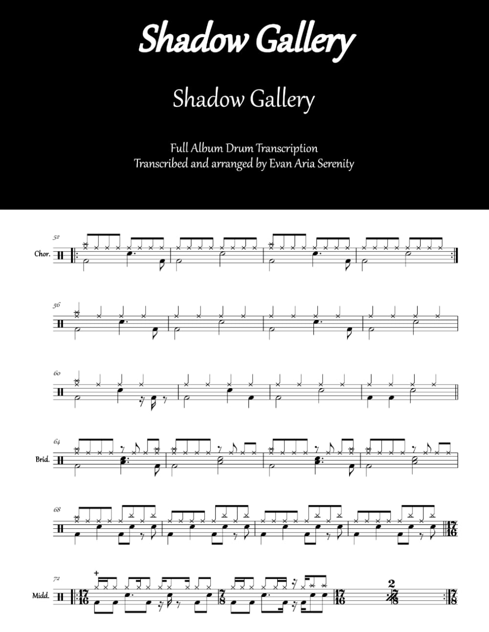 Shadow Gallery - Shadow Gallery: Full Album Drum Transcription (JDS Drum Transcription Books)