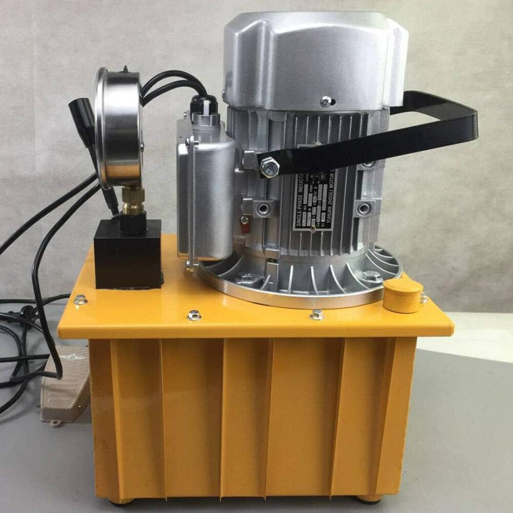 Pompa idraulica elettrica, 700 bar, 750 W, pompa idraulica, con valvola a pedale, unità idraulica elettrica per punzonatrice, piegatrice (giallo)