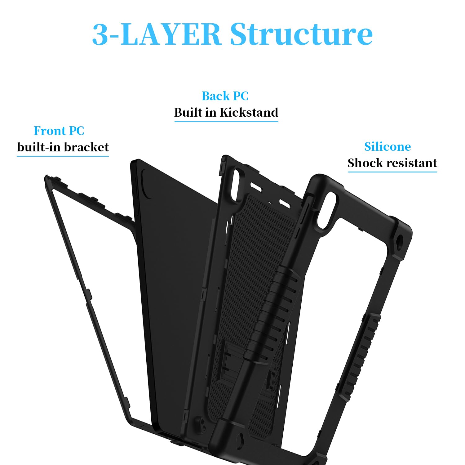 Funda de silicona suave para Walmart Onn de 12.1 pulgadas, modelo 2024/Onn Tablet Pro de 12.1 pulgadas (100146663), apta para niños, con correa para el hombro, para tablet Onn de 12.1 pulgadas