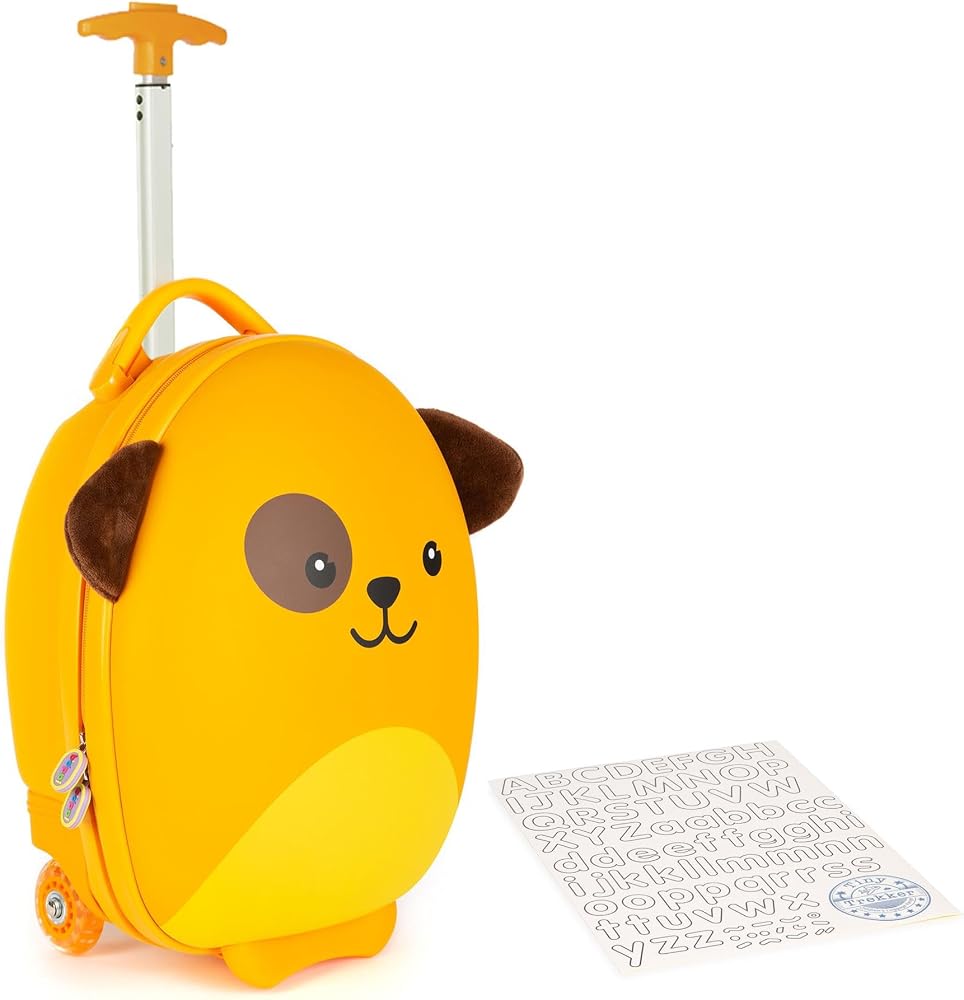 boppi Tiny Trekker 아동용 수하물 여행 가방, 기내용 가방, 홀리데이 풀 어롱 트롤리, 경량 휠 홀달, 17리터 핸드 케이스, 아메리칸 항공 언더시트 준수 아메리칸 항공 언더시트 준수 — 사진 1