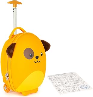 boppi Tiny Trekker 아동용 수하물 여행 가방, 기내용 가방, 홀리데이 풀 어롱 트롤리, 경량 휠 홀달, 17리터 핸드 케이스, 아메리칸 항공 언더시트 준수 아메리칸 항공 언더시트 준수