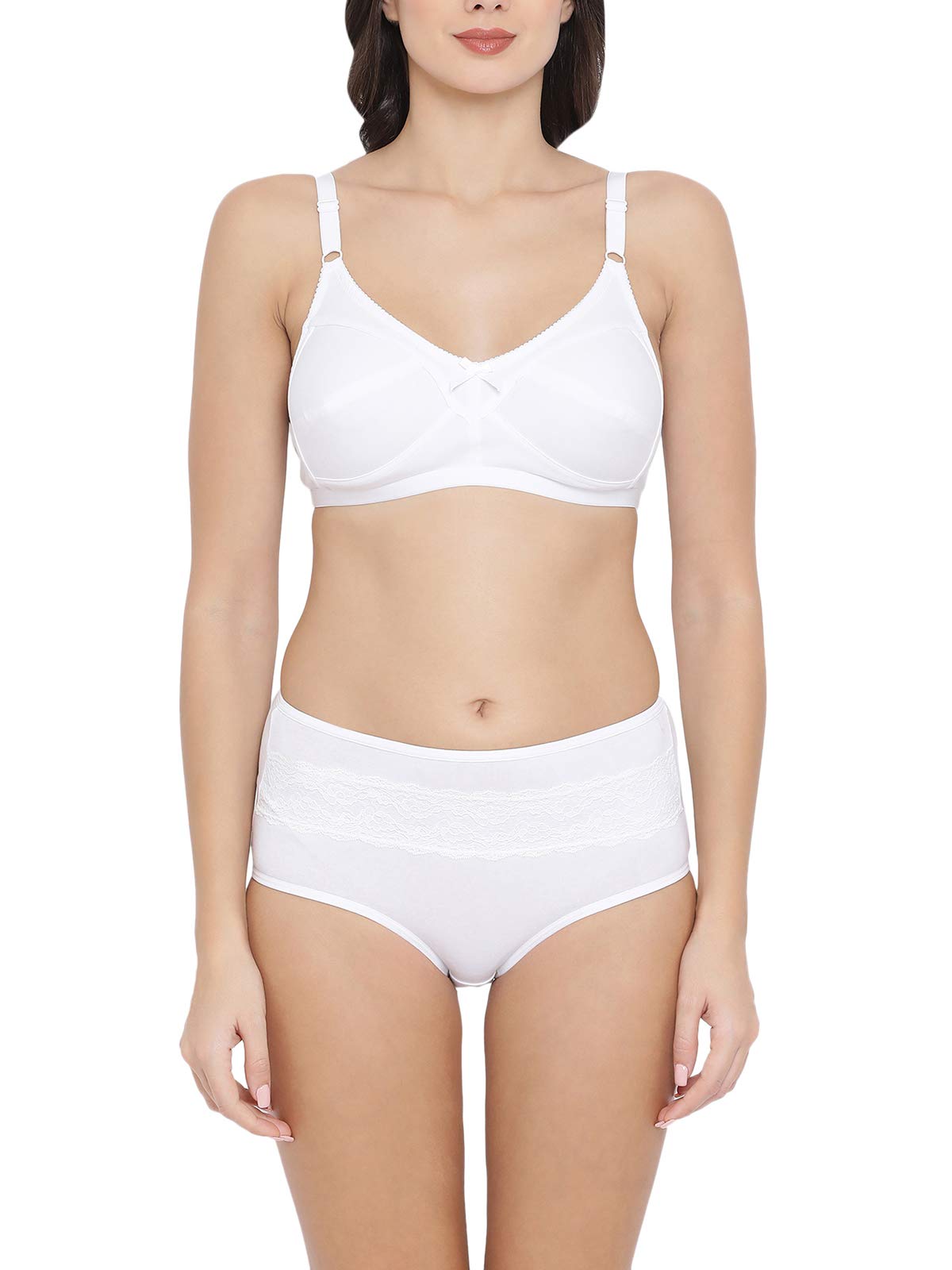 clovia Women's Cotton Rich Non-Padded Non-Wired Full-Coverage Bra and Hipster Set-picture-32