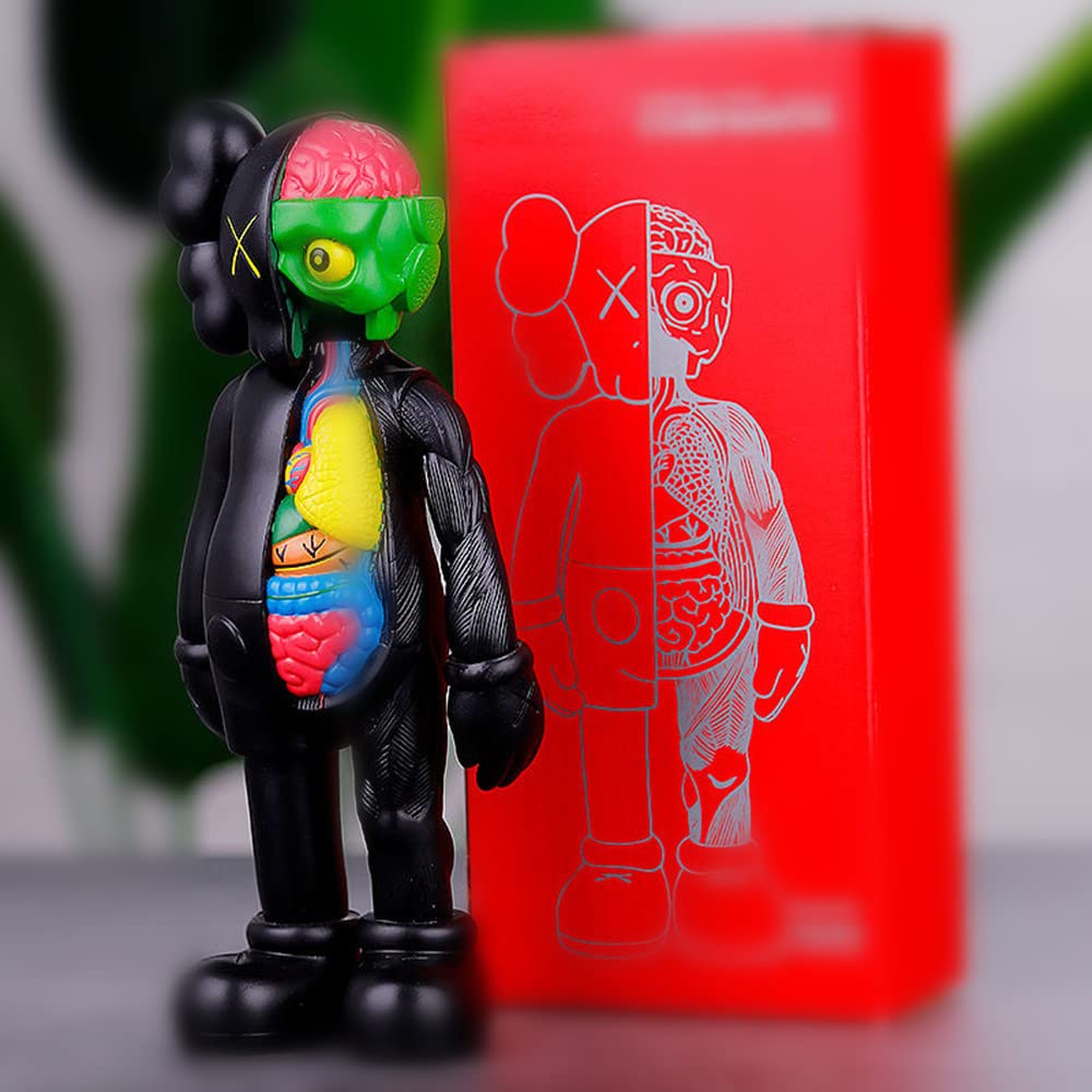 8-Inch Kawed Model Art Toys Action Figure, Collectible Ornaments Model Toy Easter/Christmas/Birthday for Party, Gift Home Decoration (Black)