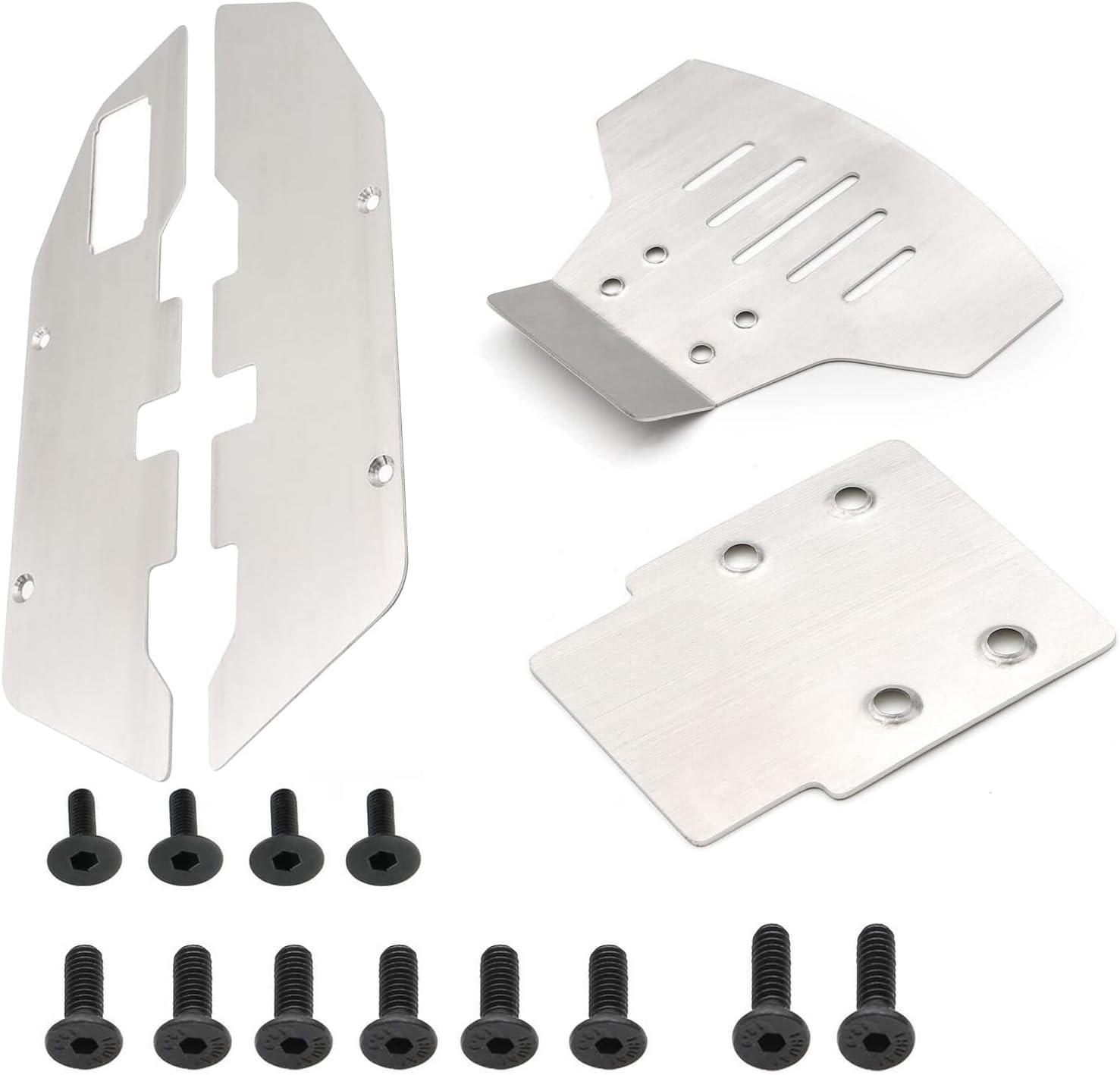 Stainless Steel Front & Rear Skid Plates Chassis Armor