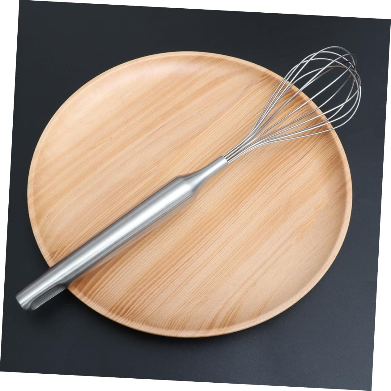 Schneebesen Rührbesen Manueller Schneebesen Aus Edelstahl Mit Hakenmischer for Mehl, Kuchen, Eiercreme, Backwerkzeug Handschneebesen(Silver)