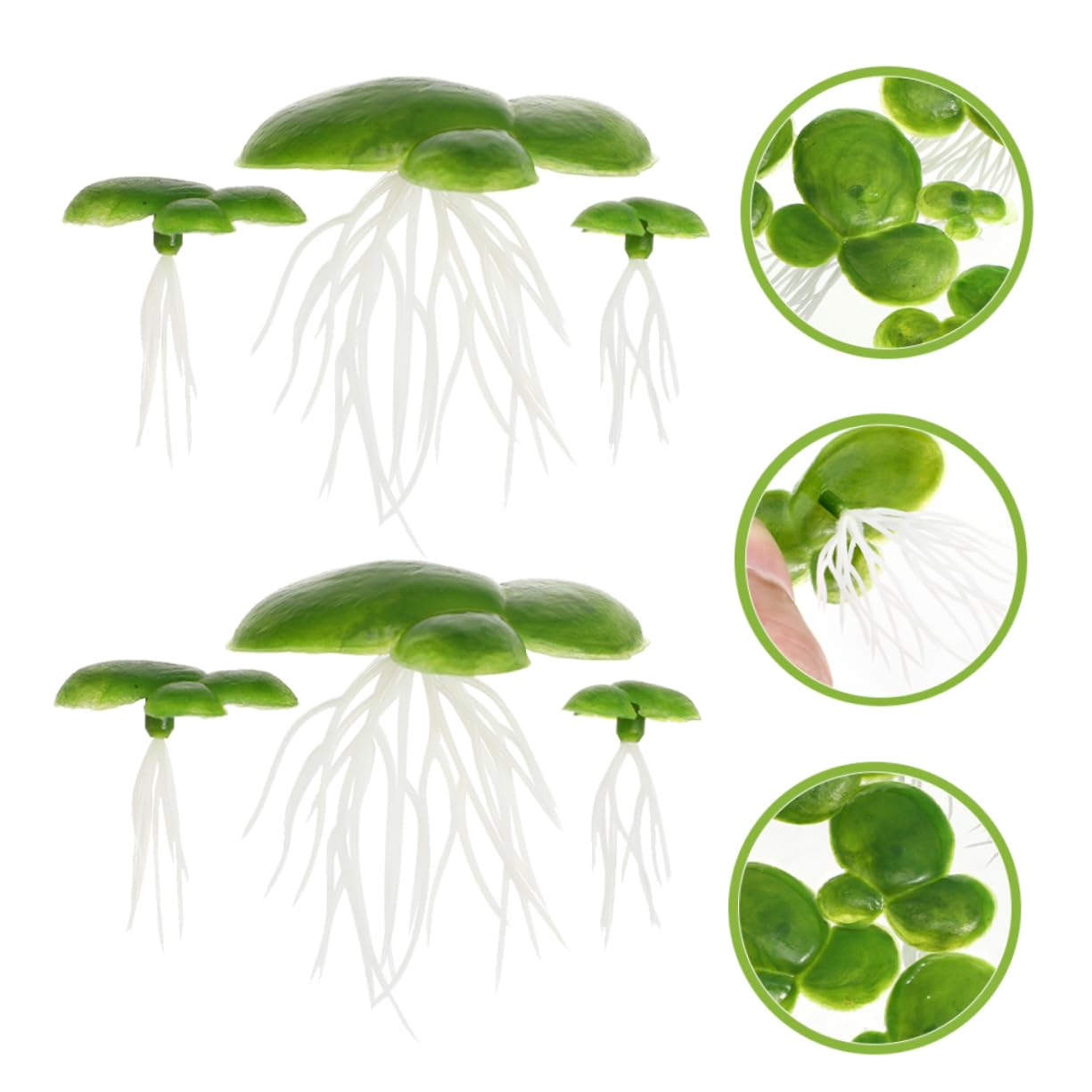 Cabilock 450piezas Plantas Flotantes Artificiales De Lenteja para Acuarios Decoración Natural Resistente y Liviana para Tanques De Peces