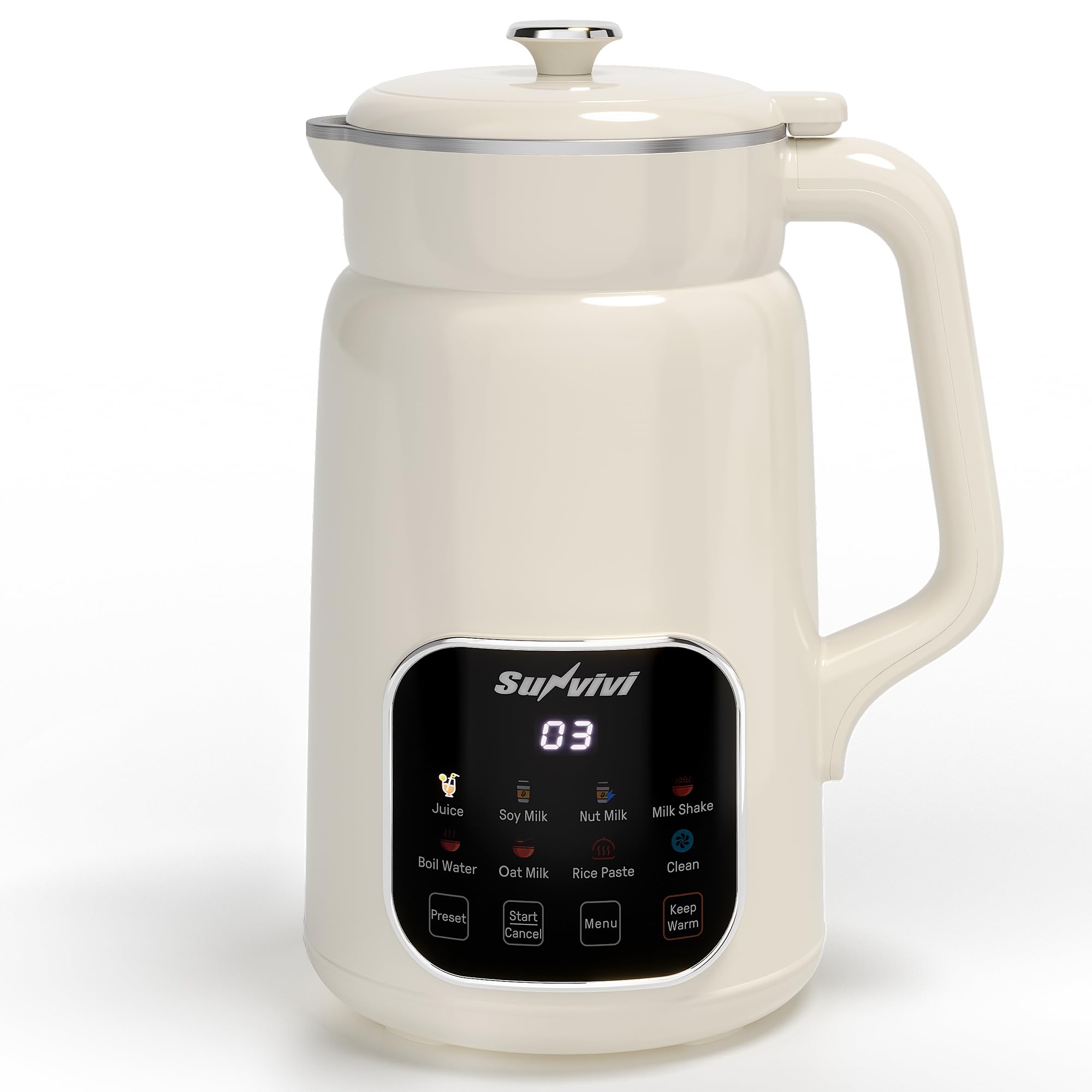 Sunvivi 8 in 1 Nut Milk Maker Machine 60oz Soy Milk Maker for Soy Nut Oat Milk Juice