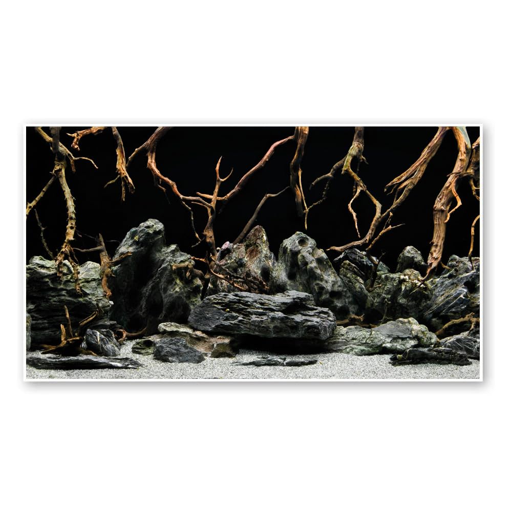 AMTRA MYSTIC - Sfondo in poster per acquario, decorazione dell'acquario, poster decorativo con doppia stampa, formato 45x100cm