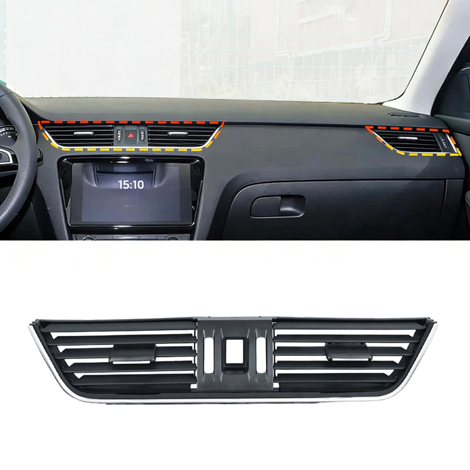 Amagogo Pièces de Rechange compatibles pour Panneau de Ventilation : Accessoires Noirs, Installation Facile, Grille Robuste pour, importée, Centre