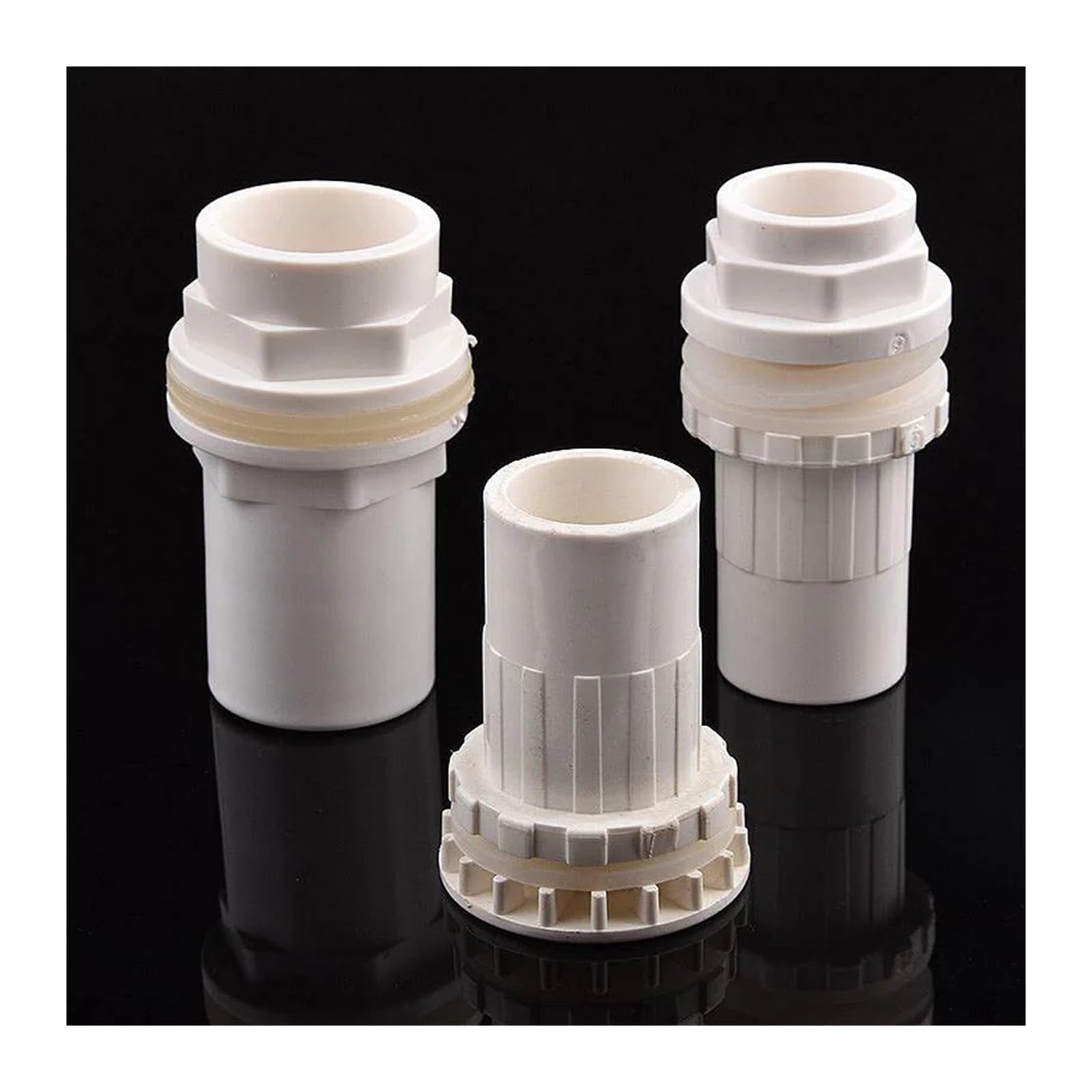 Tuyau en PVC blanc 20~50mm, connecteurs coudés directs à 90 °, Joints de débordement épais for Aquarium, raccord vidange Convient pour l'irrigation(Style 6,40mm(1Pc))
