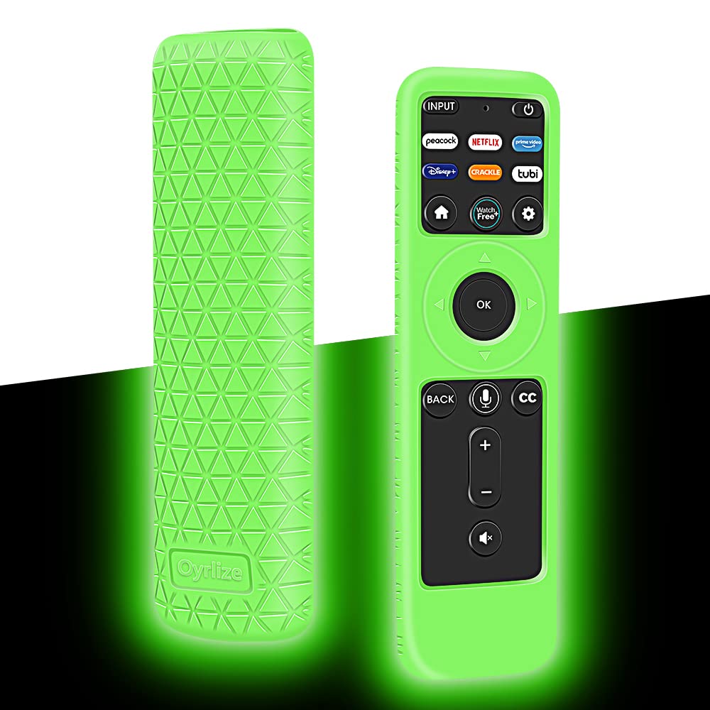 Protective Case for VIZIO XRT260 Smart TV Remote 2021 Model,Silicone Remote Case Holder for XRT260 V-Series 4K UHD HDR Voice Remote,Shockproof Remote Bumper Battery Back Covers Protector-Glowgreen