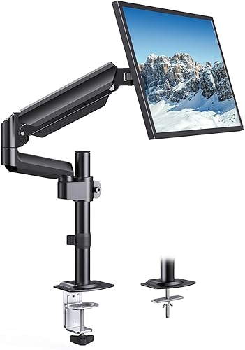HUANUO Brazo de monitor único, soporte alto para monitor de computadora para pantallas de 13 a 32 pulgadas con capacidad para 4.4-19.8 libras,