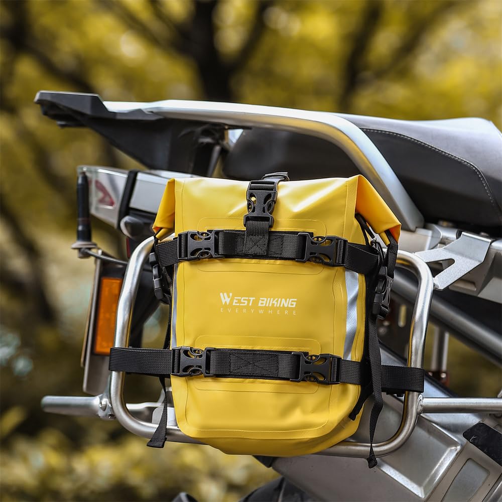 Irfora Motorrad-Stoßstangentasche, wasserdicht, 5 l, Motorrad-Seitenrahmen-Tasche, Motorrad-Sturzbügel-Tasche, universelle Motorrad-Reitwerkzeuge, Aufbewahrungstasche, Motorrad-Zubehör