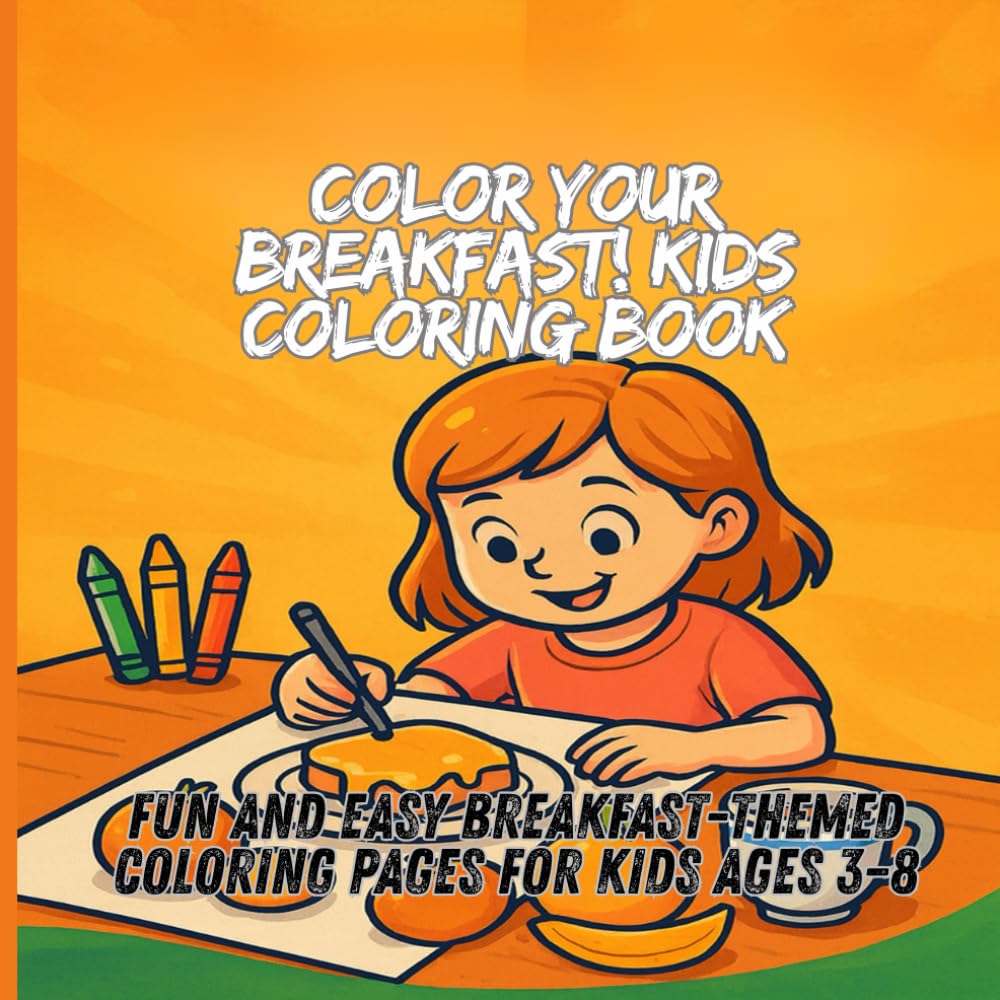 Color Your Breakfast! Kids Coloring Book: Fun and Easy Breakfast-Themed Coloring Pages for Kids Ages 3–8