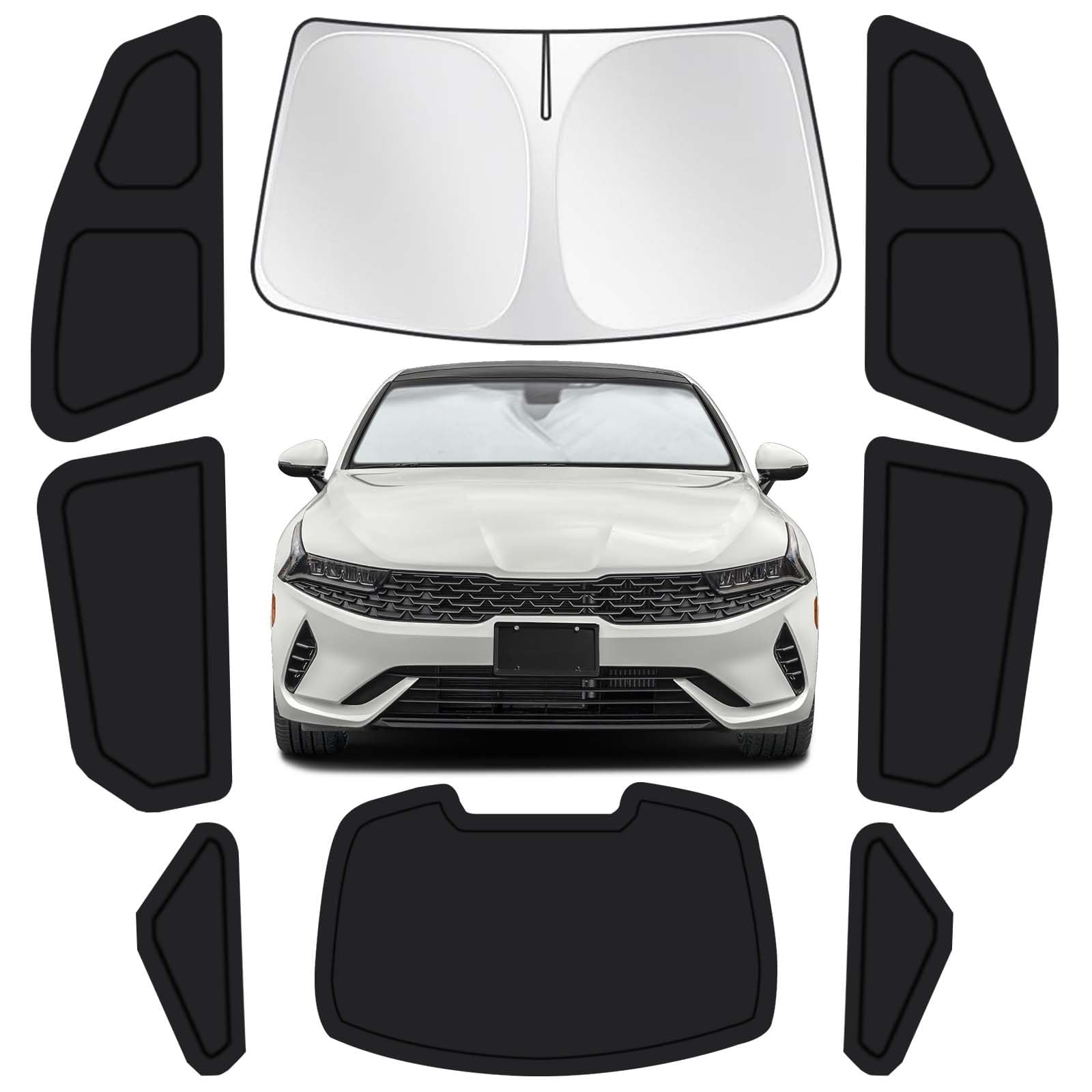 for KIA K5 2021-2024 Car Window Shades, 8Pcs Full Window Covers