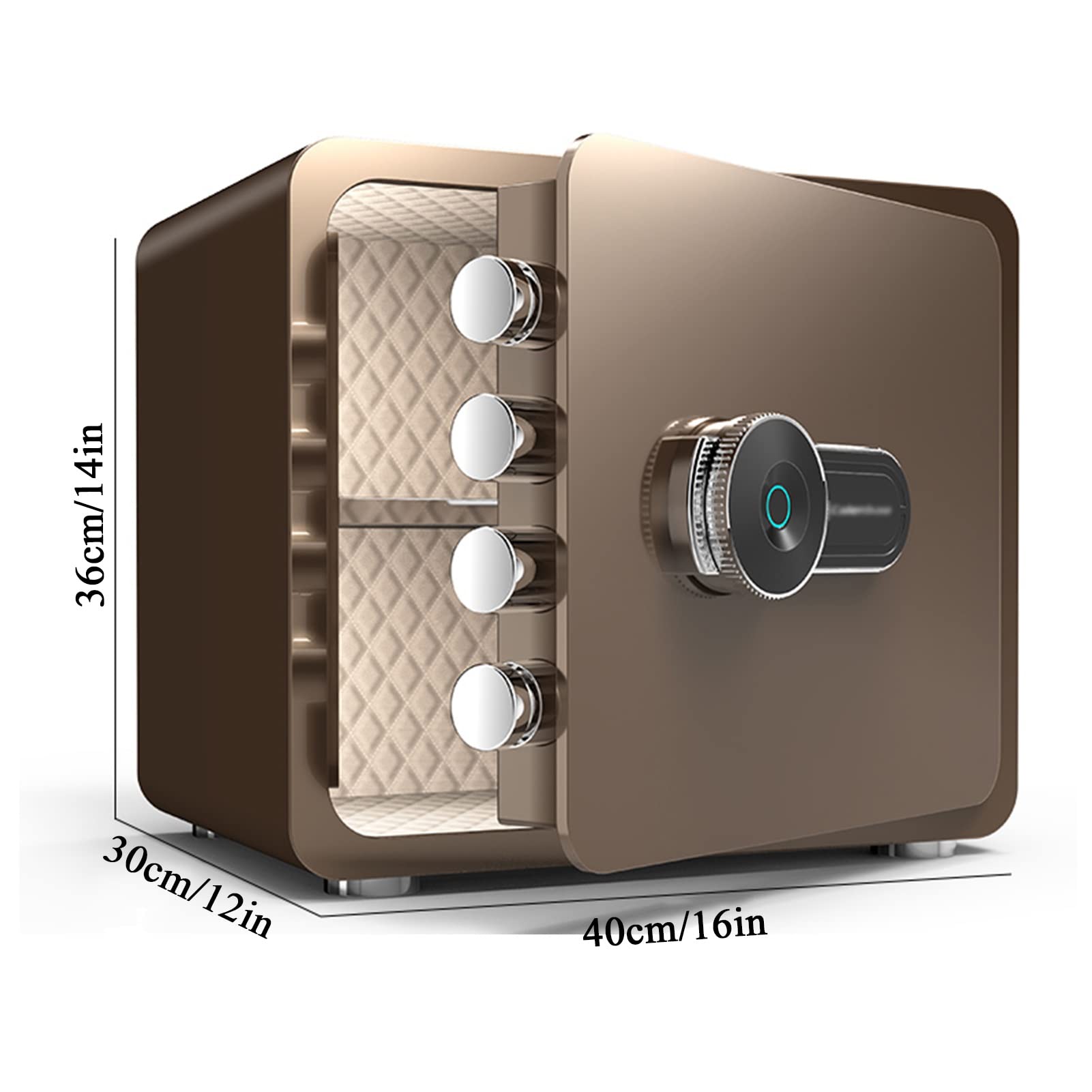XBTGS Cassaforte, cassaforte di sicurezza per impronte digitali, in acciaio con ripiano rimovibile, solida porta a prova di esplosione, per casa, ufficio, hotel, stile 1, stile 1, stile 1