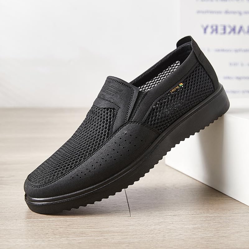Men's Large-Sized Grid Casual Shoes, Perforated Breathable Anti-Slip Casual Shoes, Suitable for Outdoor Hiking, Spring and Summer Styles2