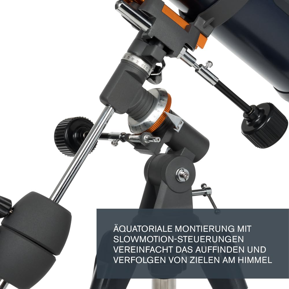 Celestron 31051 AstroMaster 130EQ Motor Drive Newtonian Reflector Telescope, Dark Blue