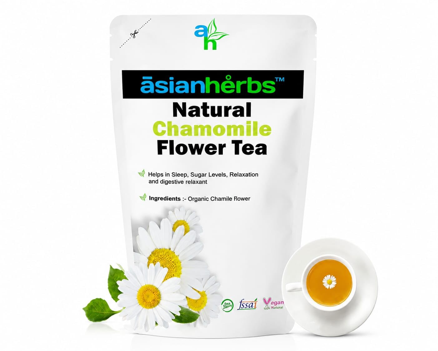 Asian Herbs Chamomile Tea - Relaxation & Comfort, Calming & Stress-Relief | Natural Herbal Blend for Evening Tranquility & Wellness (30 Tea Bags)-image-39