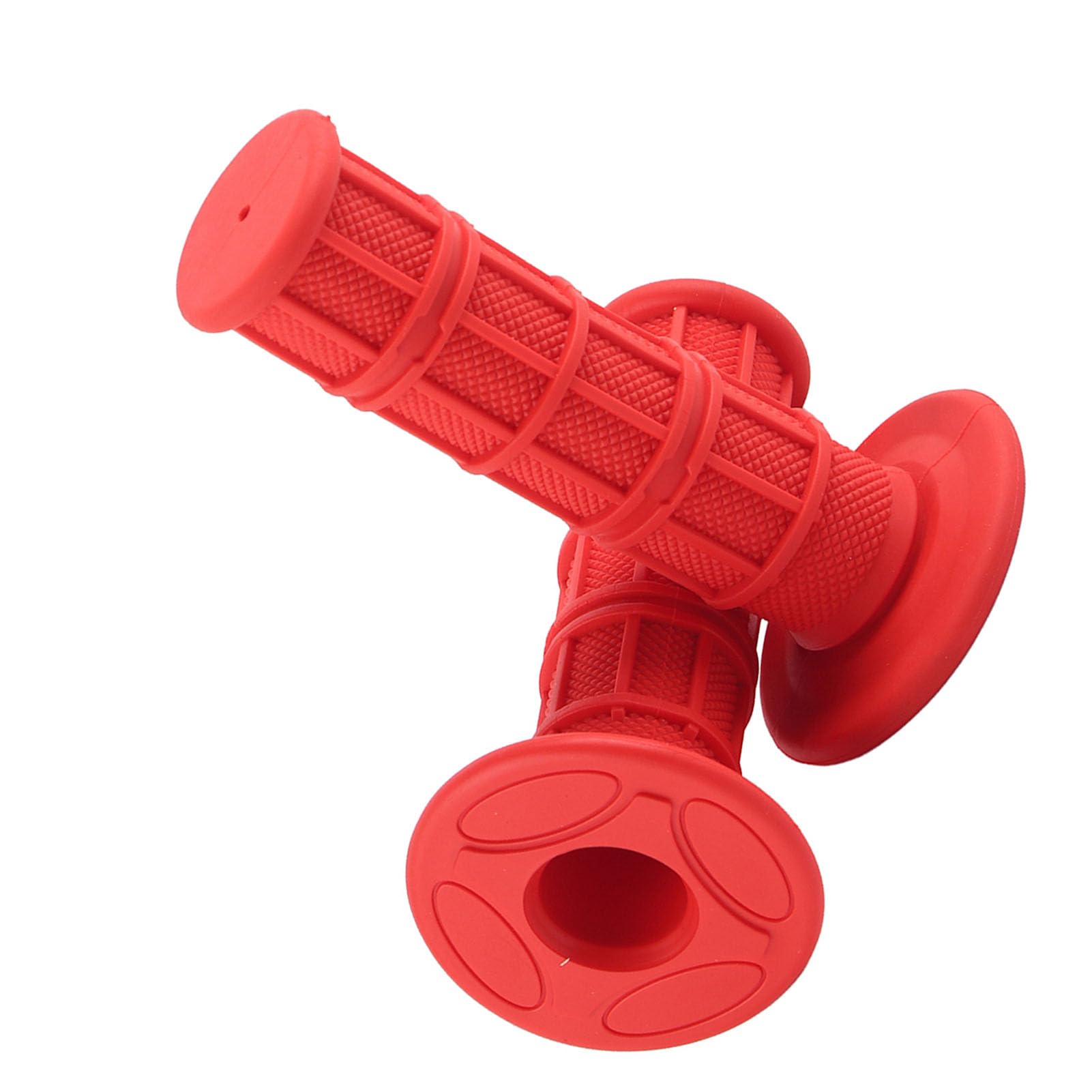Uchwyty na kierownicę motocykla, 1 para 22 mm, 7/8 cala, uniwersalne gumowe uchwyty do motocykla, antypoślizgowe uchwyty na kierownicę (czerwony) poigne motocross atv grips red atv h
